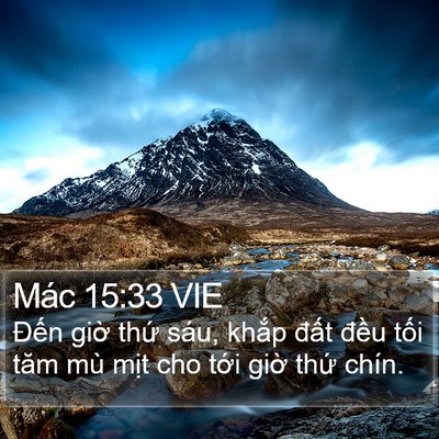 Mác 15:33 VIE Bible Verse Image