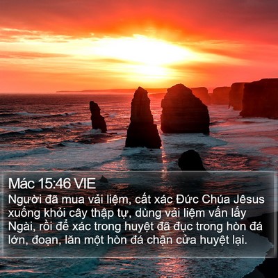Mác 15:46 VIE Bible Verse Image