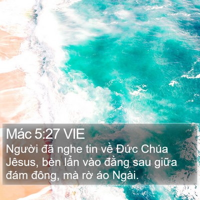 Mác 5:27 VIE Bible Verse Image