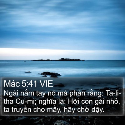 Mác 5:41 VIE Bible Verse Image