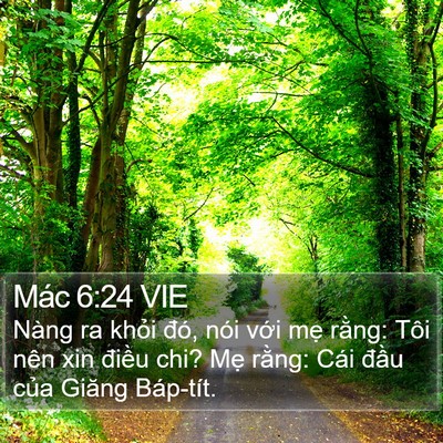 Mác 6:24 VIE Bible Verse Image