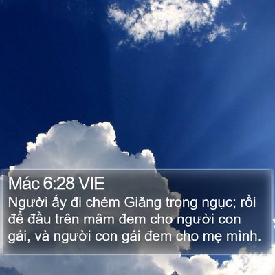 Mác 6:28 VIE Bible Verse Image