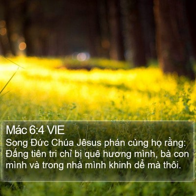 Mác 6:4 VIE Bible Verse Image