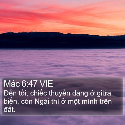 Mác 6:47 VIE Bible Verse Image