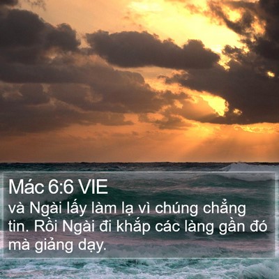 Mác 6:6 VIE Bible Verse Image