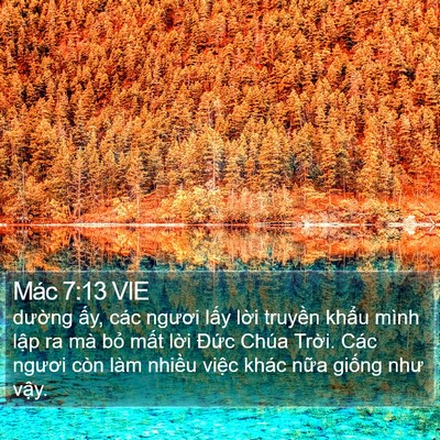 Mác 7:13 VIE Bible Verse Image