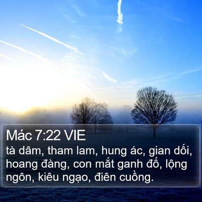 Mác 7:22 VIE Bible Verse Image
