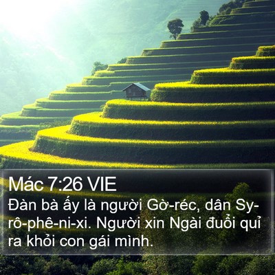Mác 7:26 VIE Bible Verse Image