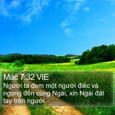 Mác 7:32 VIE Bible Verse Image