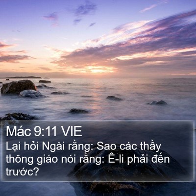 Mác 9:11 VIE Bible Verse Image