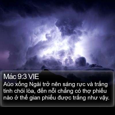 Mác 9:3 VIE Bible Verse Image
