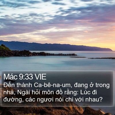 Mác 9:33 VIE Bible Verse Image