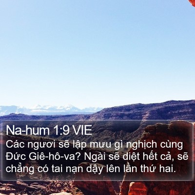 Na-hum 1:9 VIE Bible Verse Image