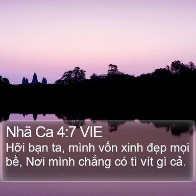 Nhã Ca 4:7 VIE Bible Verse Image