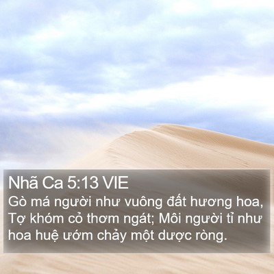 Nhã Ca 5:13 VIE Bible Verse Image
