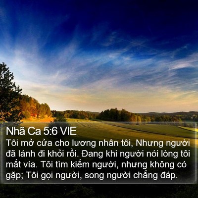 Nhã Ca 5:6 VIE Bible Verse Image