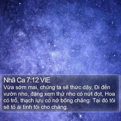 Nhã Ca 7:12 VIE Bible Verse Image