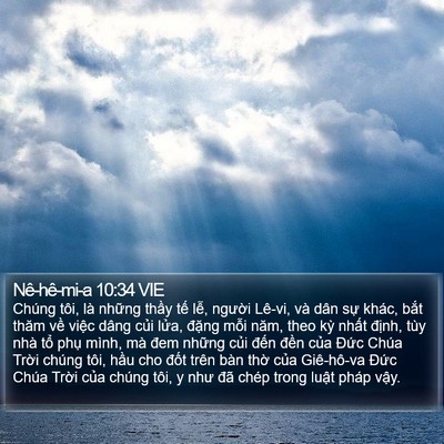 Nê-hê-mi-a 10:34 VIE Bible Verse Image