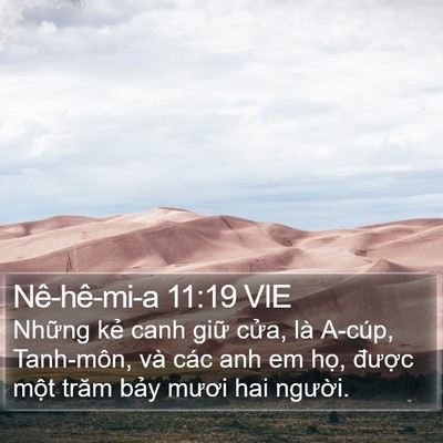 Nê-hê-mi-a 11:19 VIE Bible Verse Image