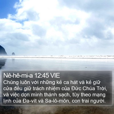 Nê-hê-mi-a 12:45 VIE Bible Verse Image