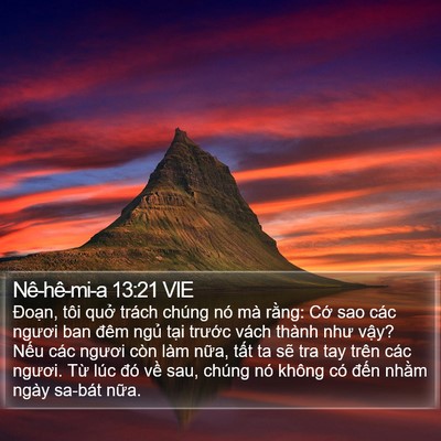 Nê-hê-mi-a 13:21 VIE Bible Verse Image