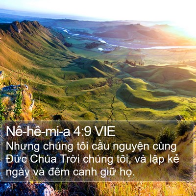 Nê-hê-mi-a 4:9 VIE Bible Verse Image