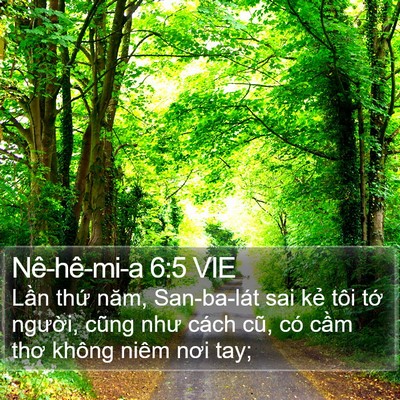 Nê-hê-mi-a 6:5 VIE Bible Verse Image