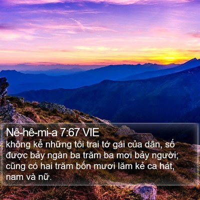 Nê-hê-mi-a 7:67 VIE Bible Verse Image