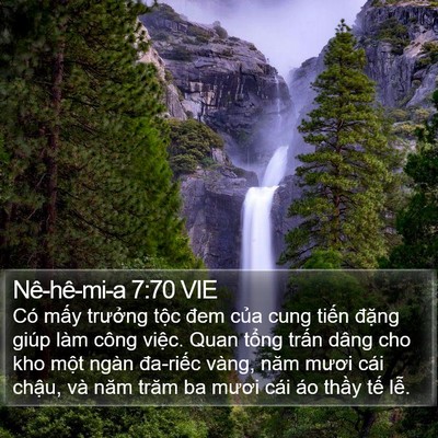 Nê-hê-mi-a 7:70 VIE Bible Verse Image