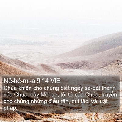 Nê-hê-mi-a 9:14 VIE Bible Verse Image
