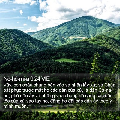 Nê-hê-mi-a 9:24 VIE Bible Verse Image