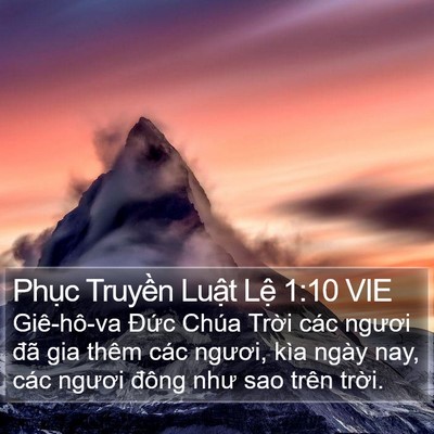 Phục Truyền Luật Lệ 1:10 VIE Bible Verse Image