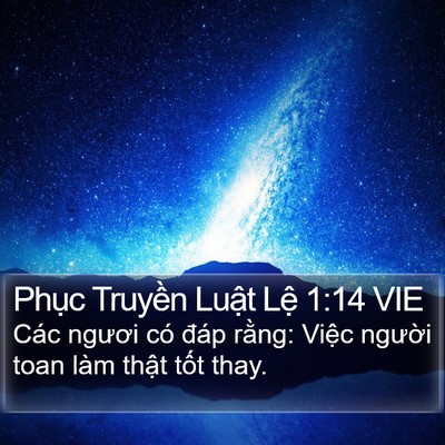 Phục Truyền Luật Lệ 1:14 VIE Bible Verse Image