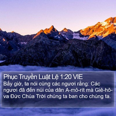 Phục Truyền Luật Lệ 1:20 VIE Bible Verse Image
