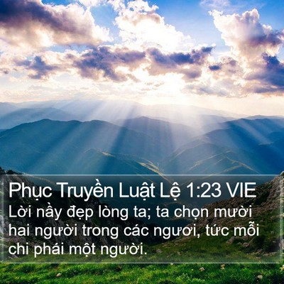 Phục Truyền Luật Lệ 1:23 VIE Bible Verse Image