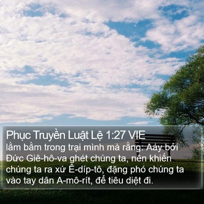 Phục Truyền Luật Lệ 1:27 VIE Bible Verse Image