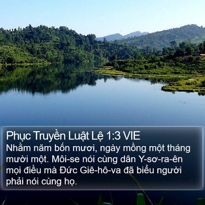 Phục Truyền Luật Lệ 1:3 VIE Bible Verse Image