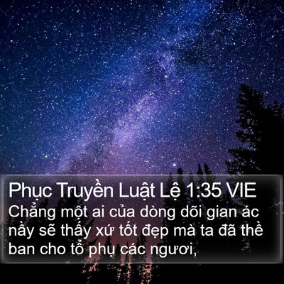 Phục Truyền Luật Lệ 1:35 VIE Bible Verse Image