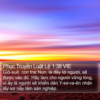 Phục Truyền Luật Lệ 1:38 VIE Bible Verse Image