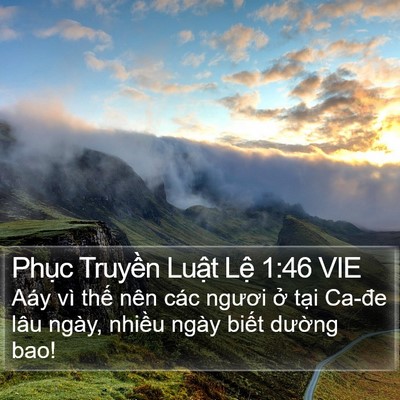Phục Truyền Luật Lệ 1:46 VIE Bible Verse Image