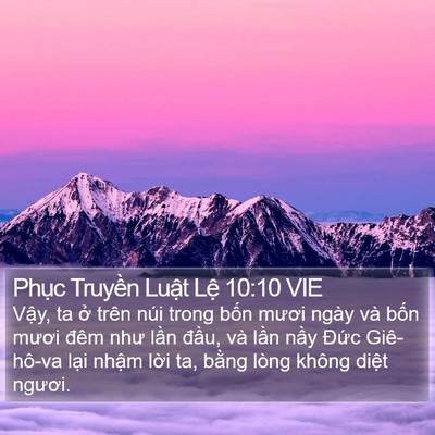 Phục Truyền Luật Lệ 10:10 VIE Bible Verse Image