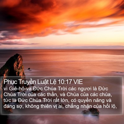 Phục Truyền Luật Lệ 10:17 VIE Bible Verse Image