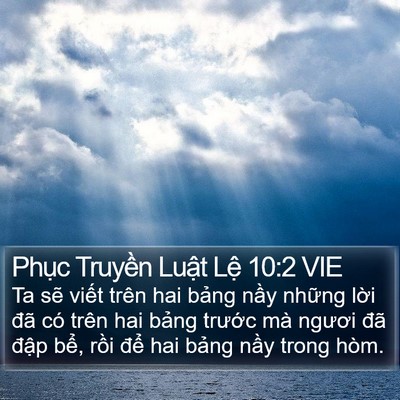 Phục Truyền Luật Lệ 10:2 VIE Bible Verse Image