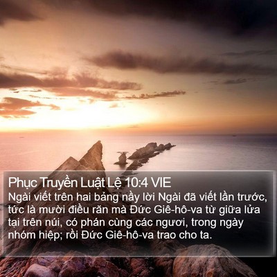Phục Truyền Luật Lệ 10:4 VIE Bible Verse Image