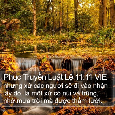 Phục Truyền Luật Lệ 11:11 VIE Bible Verse Image