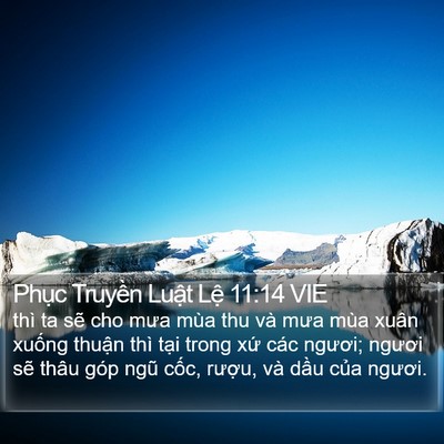 Phục Truyền Luật Lệ 11:14 VIE Bible Verse Image
