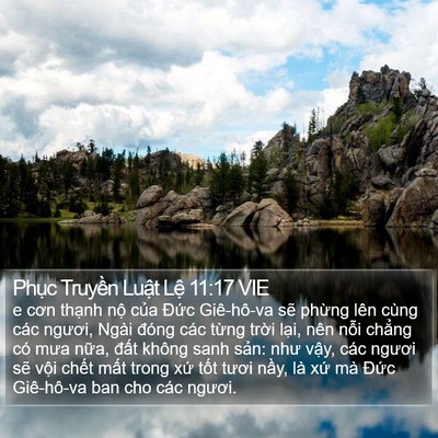 Phục Truyền Luật Lệ 11:17 VIE Bible Verse Image