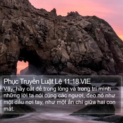 Phục Truyền Luật Lệ 11:18 VIE Bible Verse Image