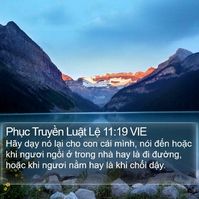 Phục Truyền Luật Lệ 11:19 VIE Bible Verse Image