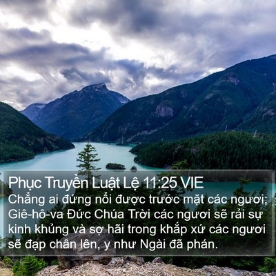 Phục Truyền Luật Lệ 11:25 VIE Bible Verse Image